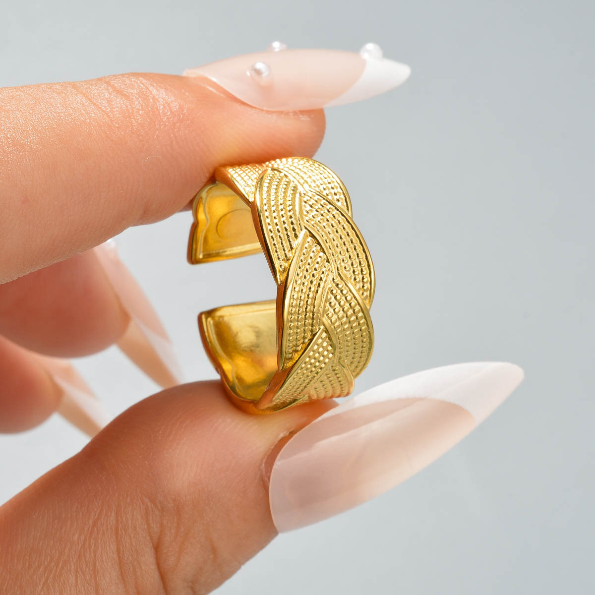 Vintage Inspired Ladies' Adjustable Stainless Steel Ring
